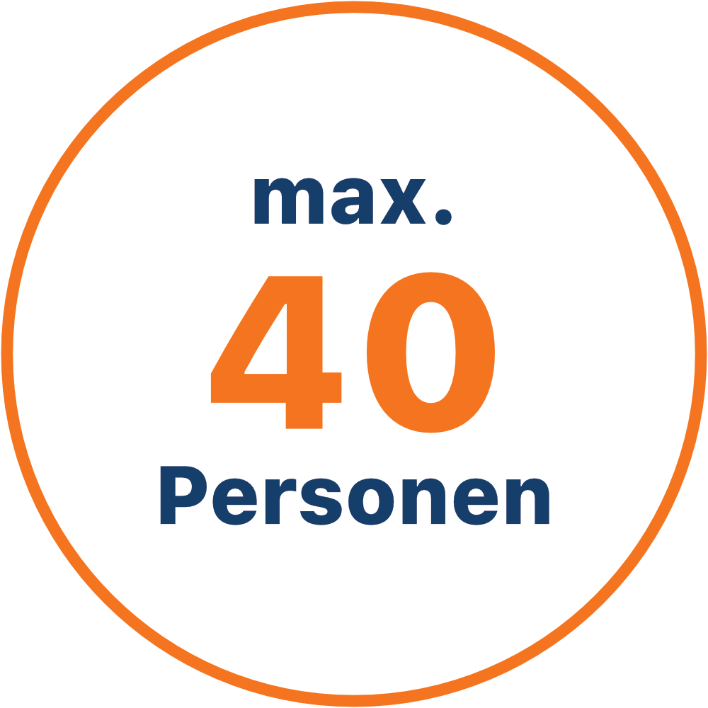 Maximal 40 Personen